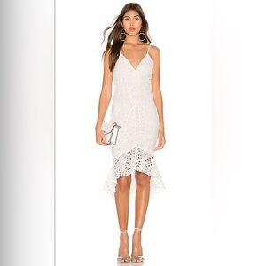 Superdown White Midi Lace Women’s Dress